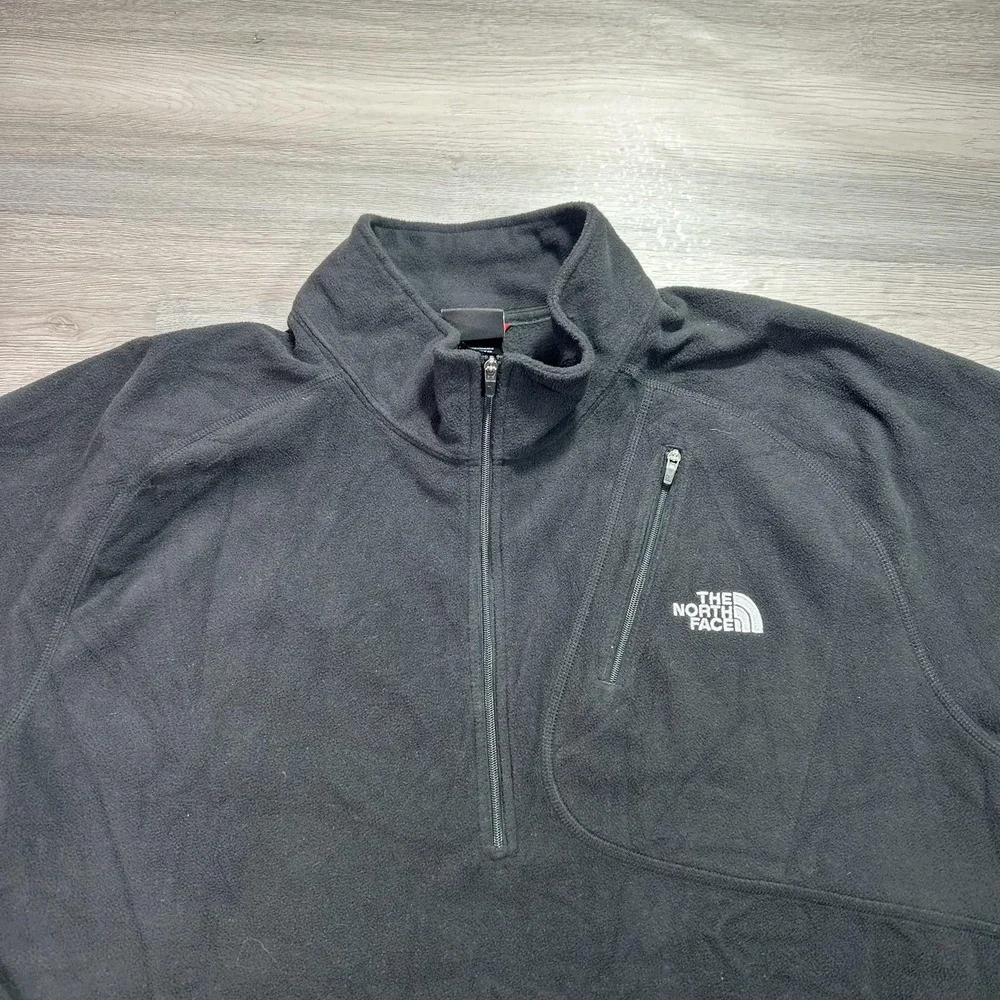 The North Face Pullover Mens 2XL Black 1/4 Zip Fleece Hiking Top Performance